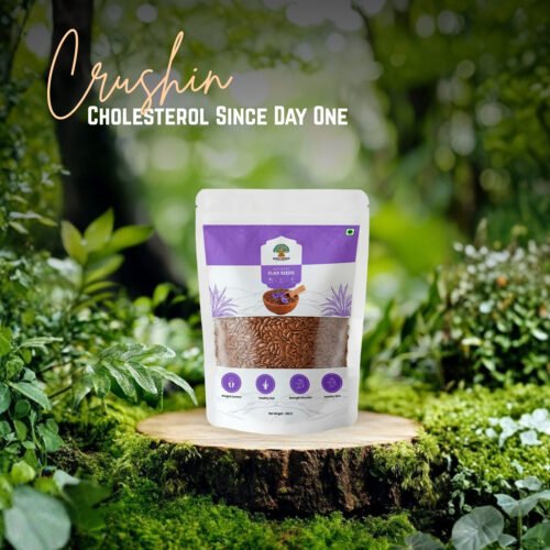 Seed Bloom Natural Flax Seeds - Omega-3, Fiber & Cholesterol Control Superfood